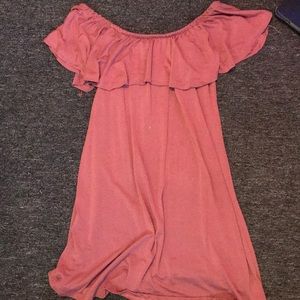 Pink off the shoulders dress